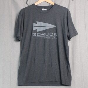 GoRuck T Shirt Men's Large Dark Gray Goruck Tactical Short Sleeve Tri Blend